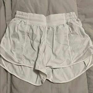 Women's White Lululemon 3” Shorts